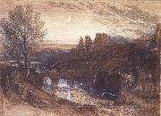 Samuel Palmer A Towered City or The Haunted Stream Germany oil painting artist